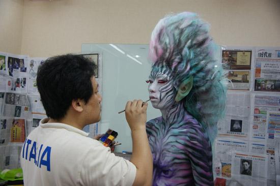 韓國教授人體彩繪特講現場